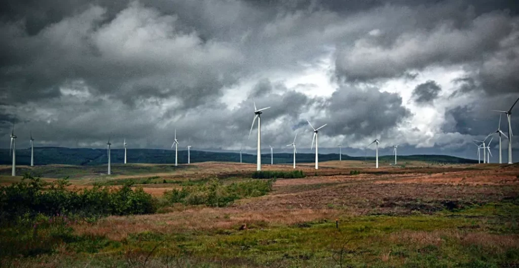 Wind turbines for generating renewable electricity in Ireland